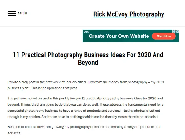 11 Photography Business Ideas