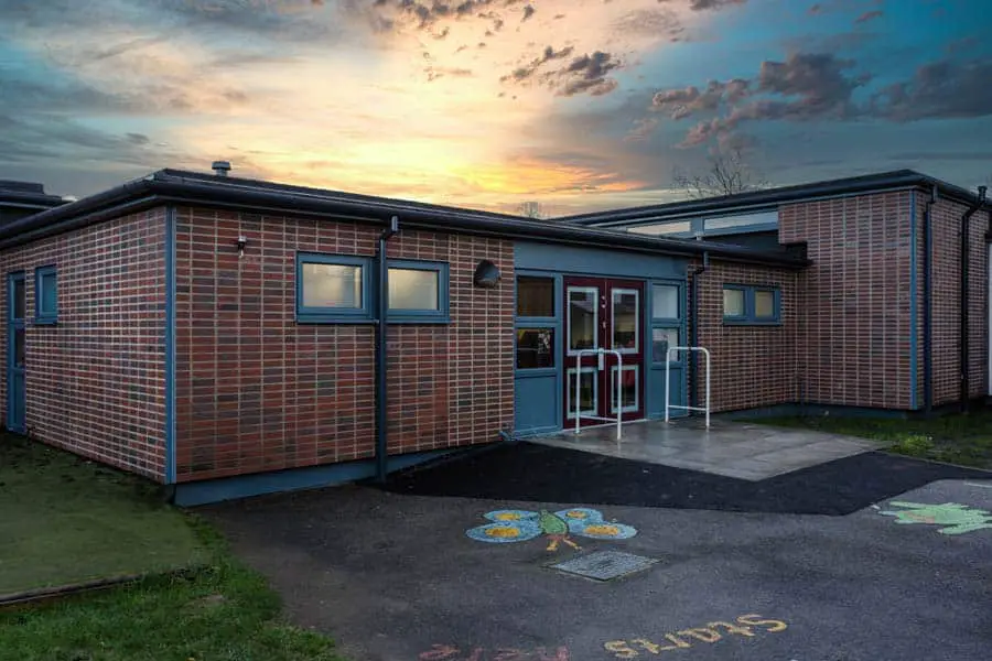 Barton Stacey School with new cladding and roof