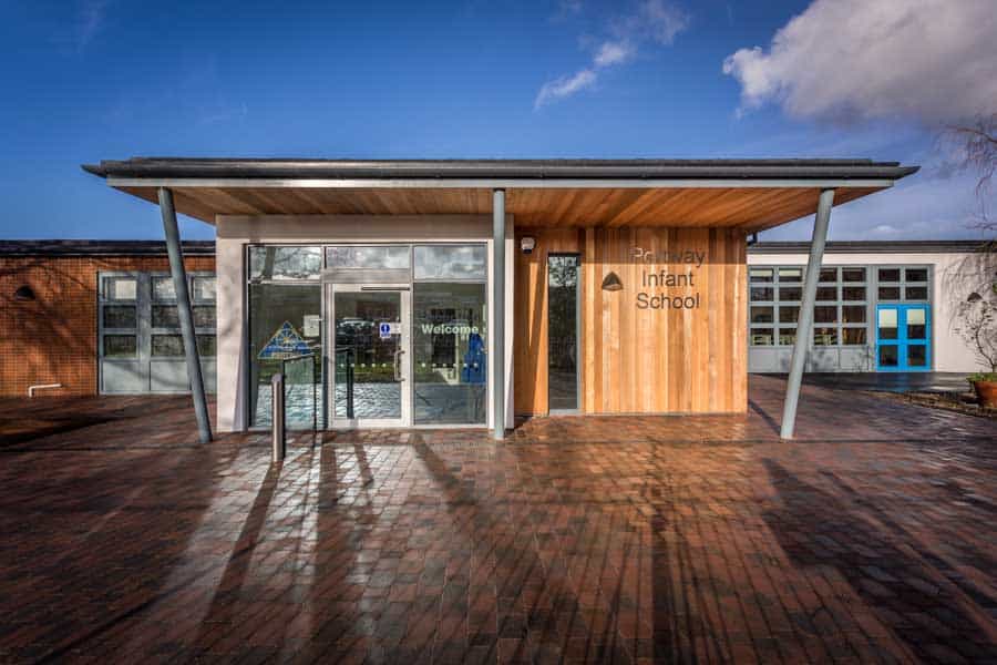 Stylish new entrance to Portway School in Andover