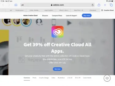 Get all the Adobe Creative Cloud Apps with 39% off