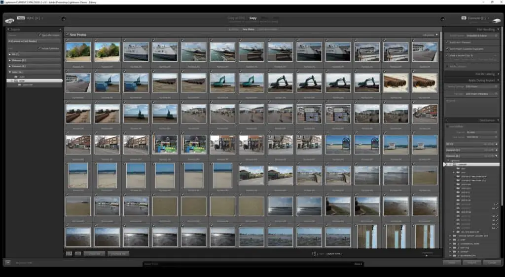 Lightroom Import Screen