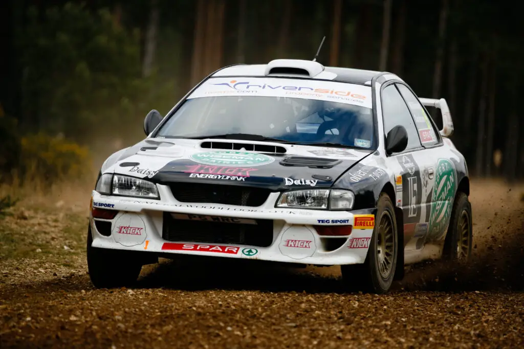 32 - Rally car, Wareham Forest, Dorset, England